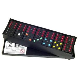 Domino c/28 pedras  plas. pto bola color ramires oziplay