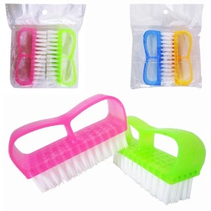 Escova  unha plastica c/2pçs 7cm 0162 r.b