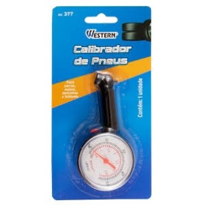 Calibrador analogico de pneu redondo c/1 peça 377 western