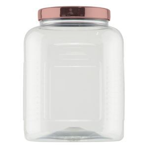 Pote pet quadrado 3.5l c/1pç rose metaliz. 1313 bandeirante