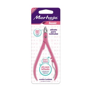 Alicate cuticula sem espatula merheje basic sem espatula 8358 c/1pç