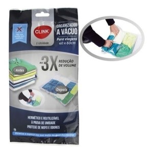 Organizador a vacuo c/1pç 40x60cm ck1427 clink