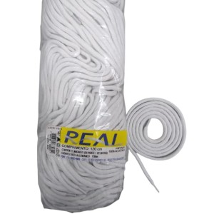 Cadarço redondo 120 cm branco c/72 pçs 8082