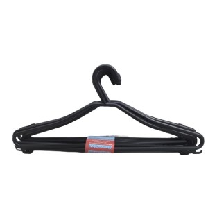 Cabide plástico preto  com 10 peças  bernacstein