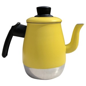 Bule Nº06 amarelo alumínio com pintura e baquelite 1,3 litros REF:3135 c/1pc