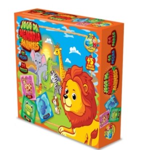 Brinquedo jogo memoria 115  animais  ggbplast