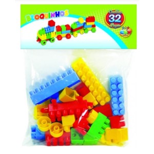 Brinquedo kit bloquinho 32pçs 315 ggbplast