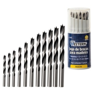 Jogo brocas para madeira c/11pçc 159/11 etilux
