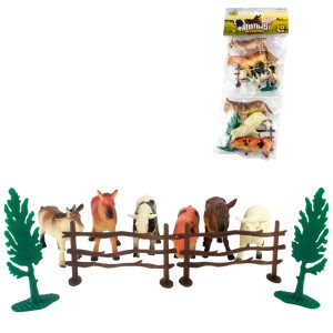 Brinquedo kit animais da fazenda c/10pçs bq-108