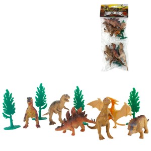 Brinquedo kit dinossauros 10 peças bq-110