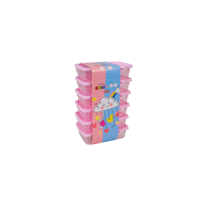 Kit pote c/6pçs retangular 270ml infantil 287if Giotto