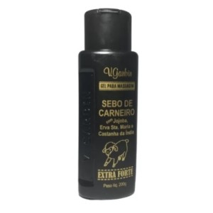 Gel massagem extra forte 200gr c/1pç sebo de carneiro c/ jojoba,sta maria, castanha da india garbin