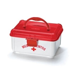 Porta medicamentos 1,4l pq. vermelho 043.012.009 c/1pç nitron