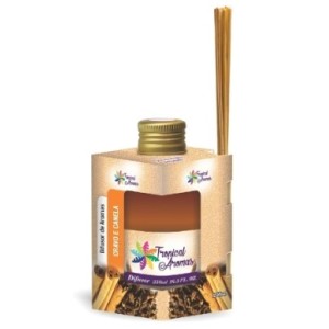 Difusor de aromas cravo e canela c/1pç 250ml tropical