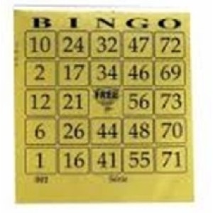 Bloco bingo pequeno amarelo 4 pct c/15pçs de 100 fls cada  8x10 cod. 01 free