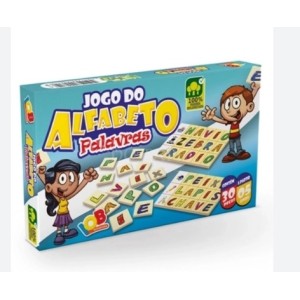 Brinquedo pedagogico alfabeto palavras 71 cx papel iob