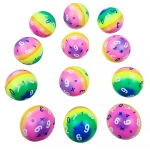 Bola  macia matematica wx4535 c/12pcs wellmix