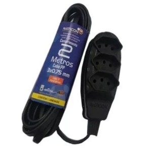 Extensão 02mts 2528  2p + t pto tripolar naticon c/1pç