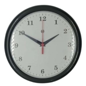 Relógio parede peq. pla-014 numeral peq. preto fundo branco c/1pç plasfort
