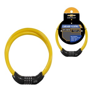 Cadeado flexível com segredo c/1 peça 15mmX1,2m gm9615 chevrolett