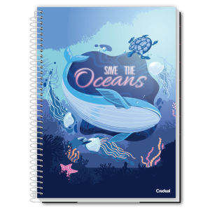 Caderno espiral 1/4 my collection feminina 80 folhas capa dura credeal 273968