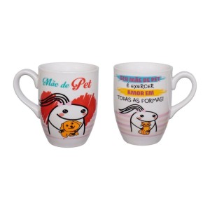 Caneca CANC225 Meme Mãe de Pet 300ML