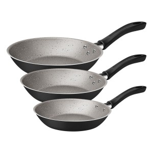 Jogo de frigideiras linz preta tramontina com 3 peças 20297/909