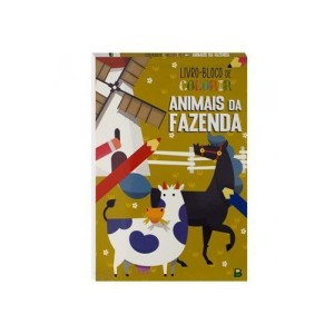 Livro bloco de colorir animais da fazenda 1161024 todolivro c/1pç