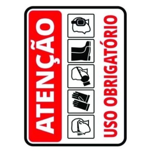 Placa sinalização grande uso obrigatorio 20x30 c/1pç pacific