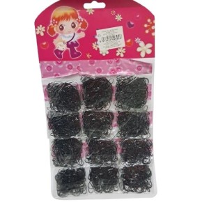 Elastico silicone preto tr481402 cartela com 12 reds