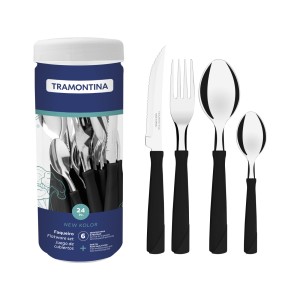 Faqueiro 24 Pcs New Kolor Preto 23198/093