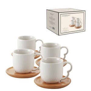 Jogo de xícaras de chá Oasis 190ml 4 peças branca pcln-232br