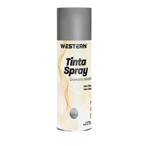 Tinta spray metalica cromada 400ml/250g wq046 c/1pç western
